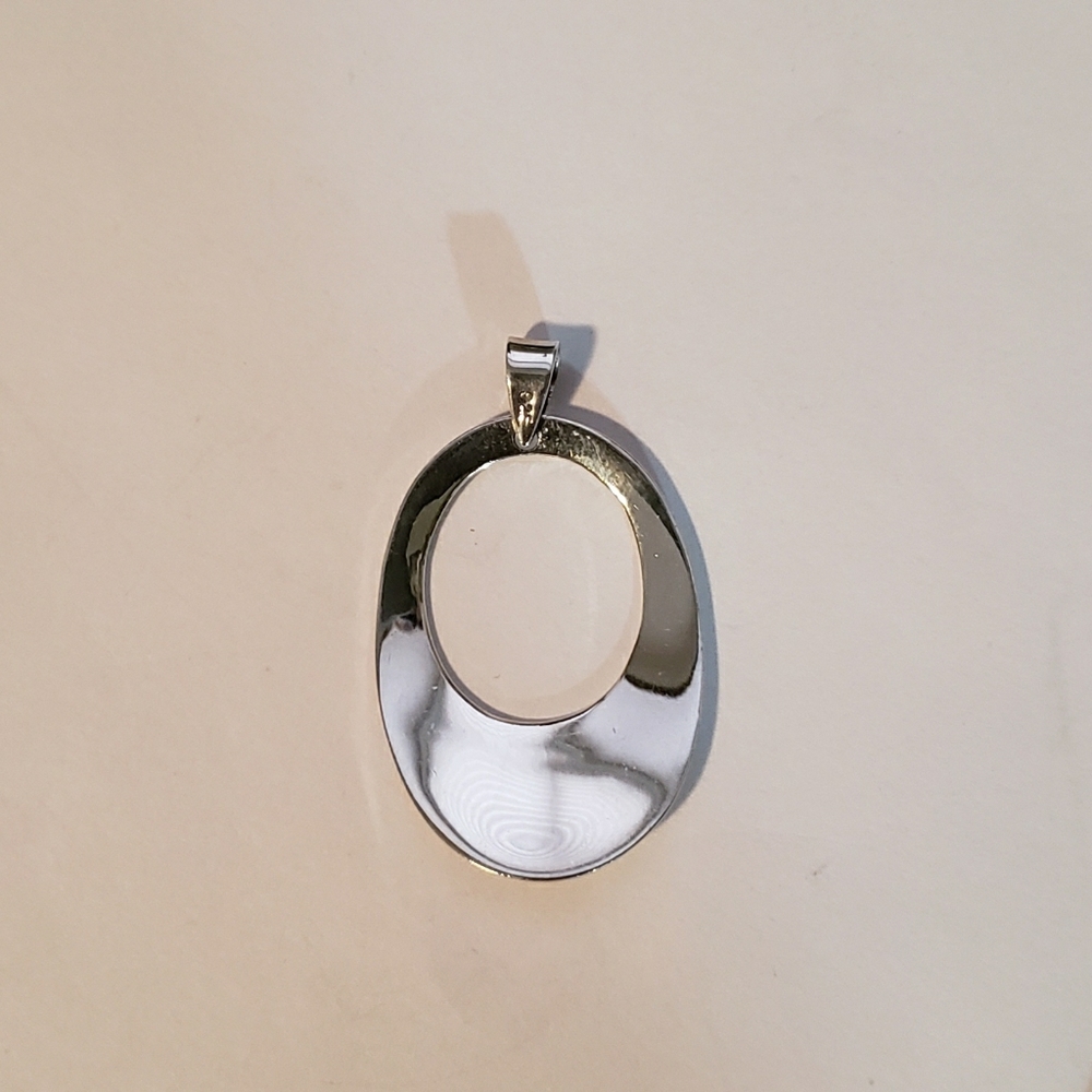 Sterling Silver Oval Pendant